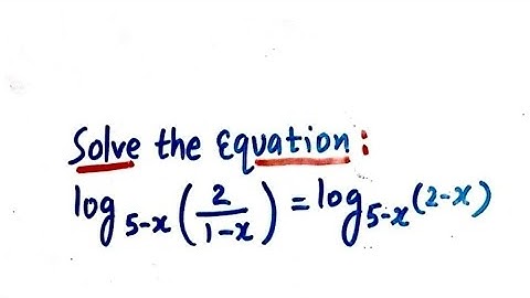 Logaritmische vergelijkingen - Deel 1
