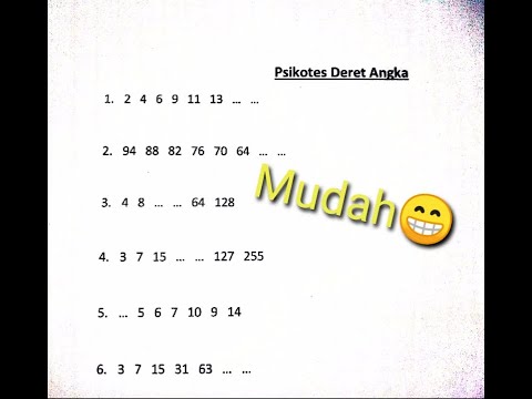 Pembahasan Psikotes Deret Angka - YouTube