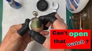 How to Open a Stuck Antique Pocket Watch back cover and bezel