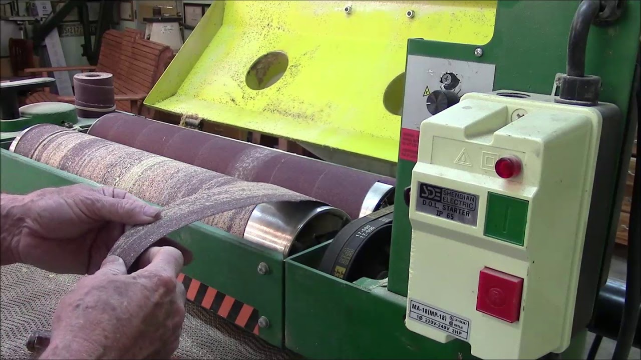 Memphis Answers 3 Drum Sander Sanding Belt install YouTube