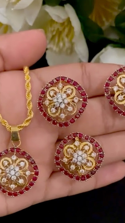 Locket set by Manha’s Accessories #goldplatedjewellerycollection #designerjeweller