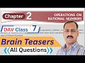 DAV Class 7 Maths Chapter 2 Brain Teasers 