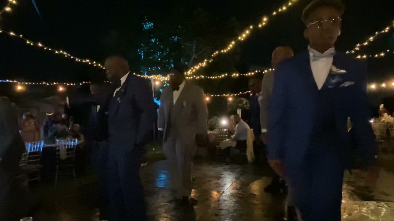 The Most Epic Garter Removal Ever! Groom performs Can You Stand the Rain  with Groomsmen, Yamean Studio Films