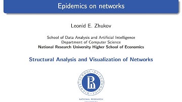 Network Analysis. Lecture 13. Epidemics on networks
