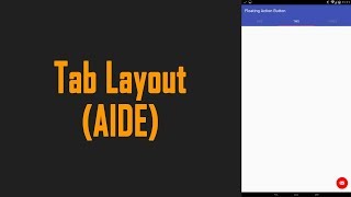 How to add Tabs in AIDE (Programmatically)