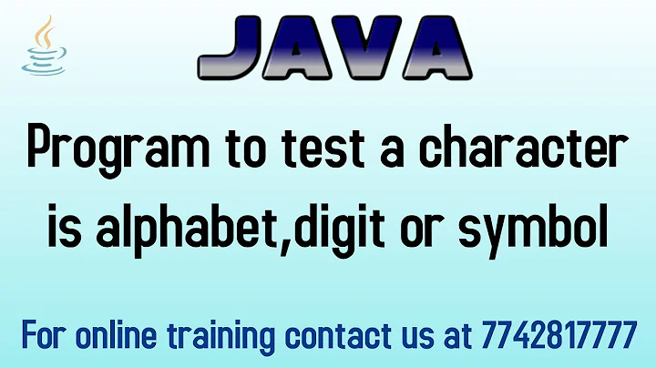 java program | check character is alphabet, digit or symbol