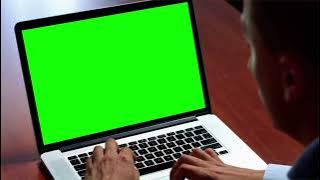 laptop screen green screen template no copyright