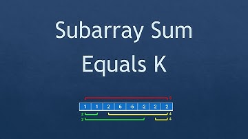 Coding Interview Problem - Subarray Sum Equals K