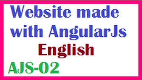 Website made with AngularJs And Editor We are using In English-vlr training