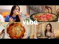 [자취생 일상 vlog] 집순이 먹방일기 (엽기떡볶이/삼겹김치찜/샤브샤브/칼국수/피자/파스타/마라샹궈)