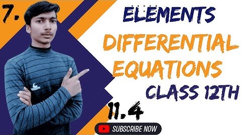 differential equations class 12th #elements #exercise=11.4 (2)  #part-7