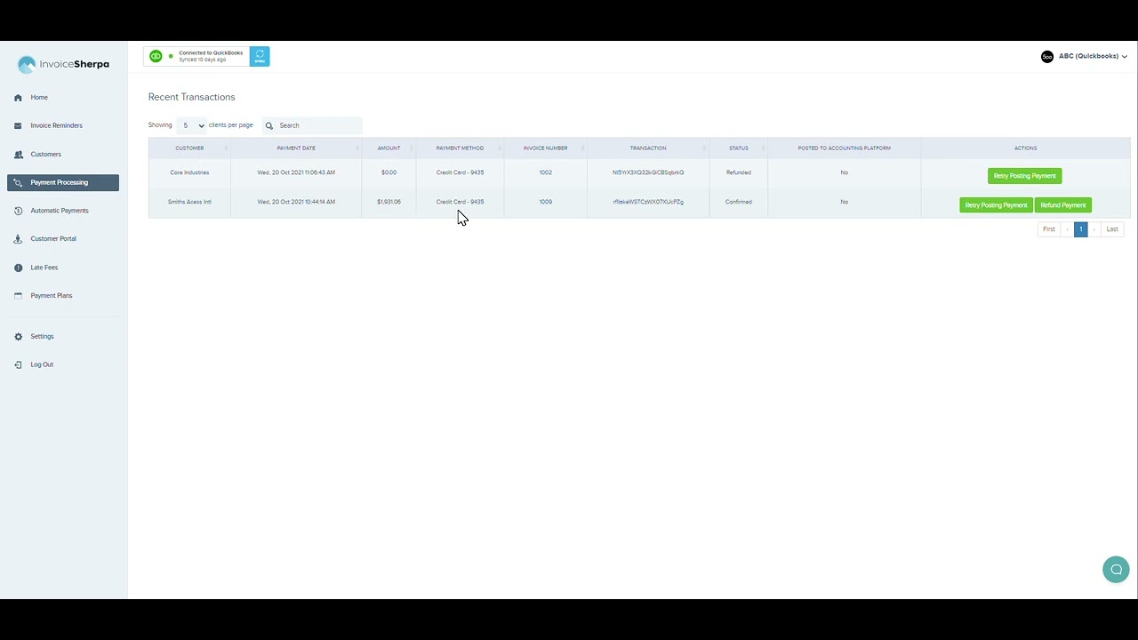 Payment Processing Tab | InvoiceSherpa - YouTube