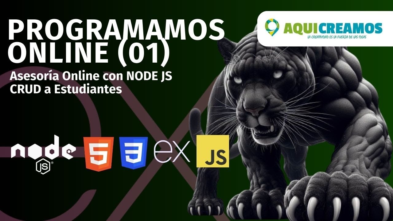 Programamos juntos Online con NODE JS CRUD a Estudiantes - YouTube