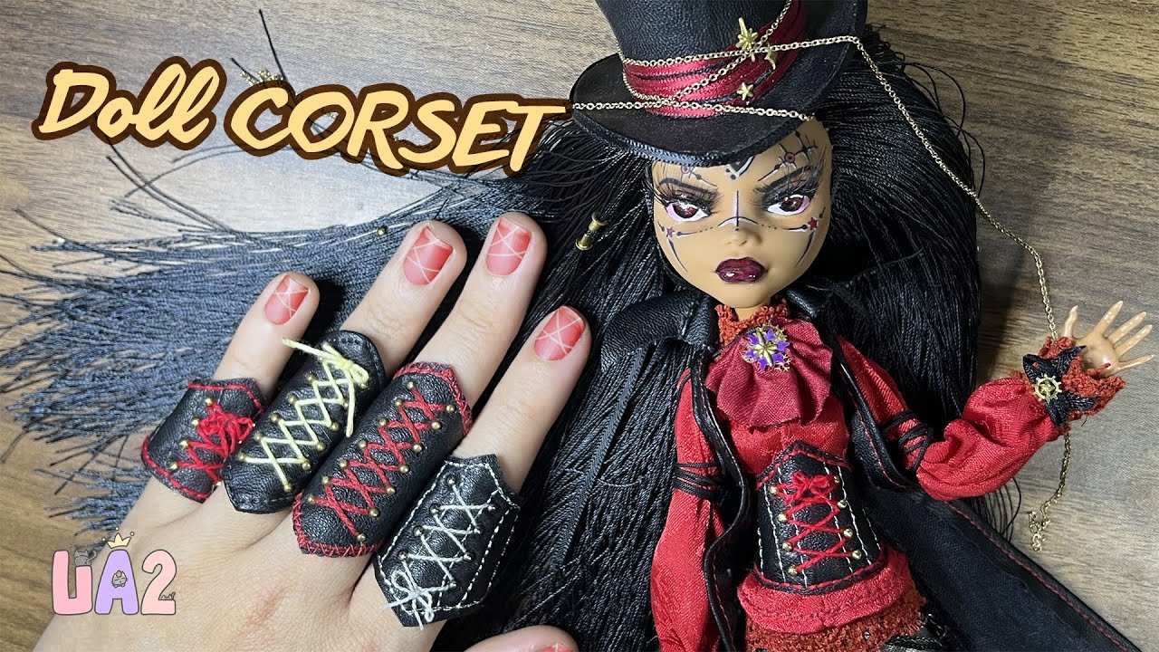 DIY: How to make CORSET for doll with free pattern 