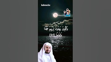 الآية(64) من سورة الفرقان، بصوت القارئ الشيخ سعد الغامدي.