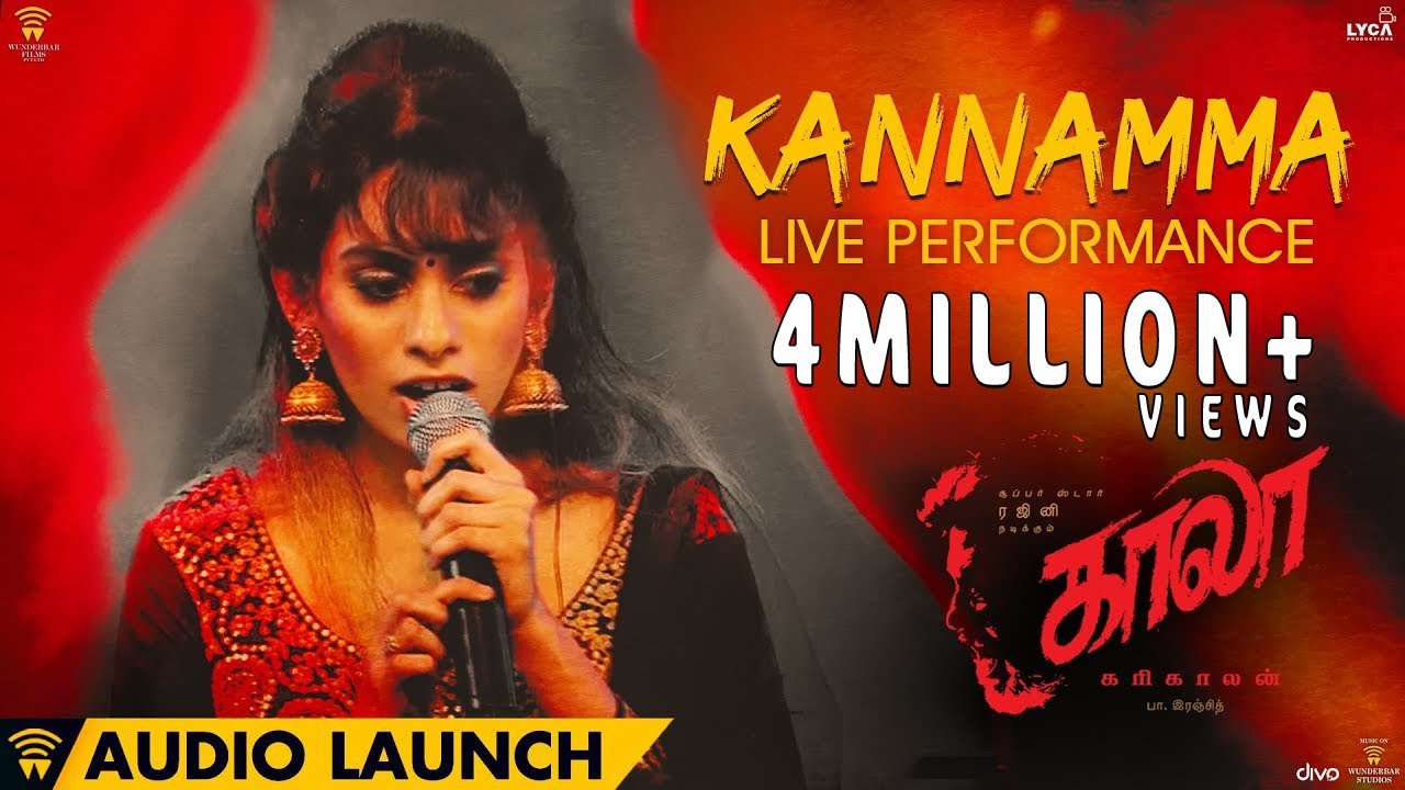 Kannamma Live Performance at Kaala Audio Launch  Rajinikanth  Pa Ranjith  Santhosh Narayanan