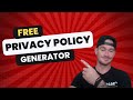 ➡️ How to create a FREE privacy policy in 60 seconds! FREE Privacy Policy Generator