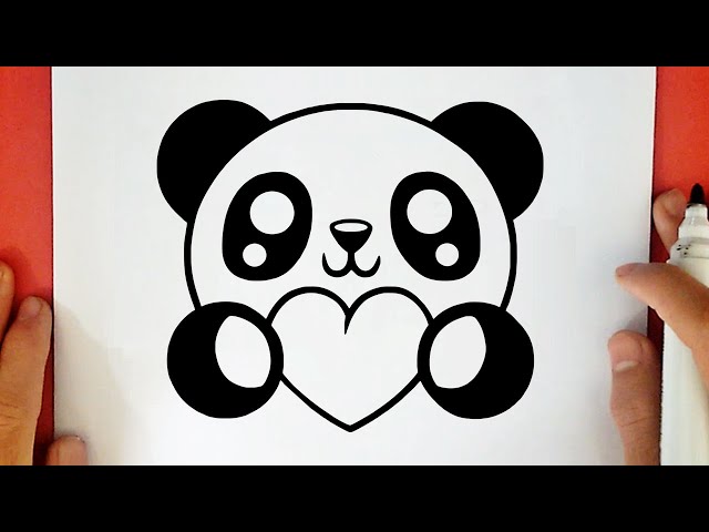 COMO Desenhar um PANDA fofo - fácil fácil 