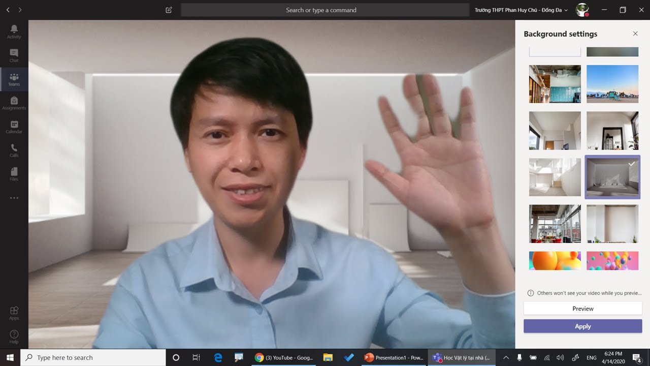 Tính năng đổi nền ảo diệu của Microsoft Teams - YouTube