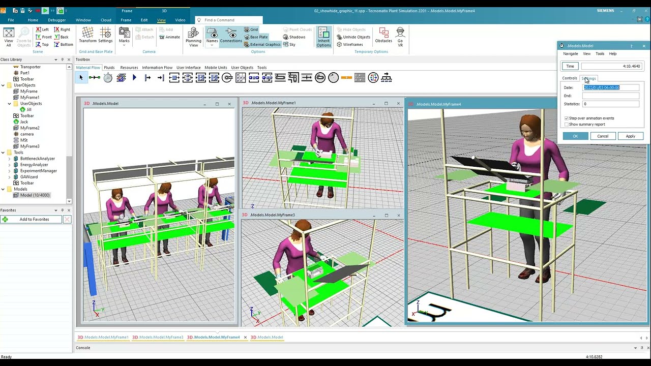 Process planning vision with Plant Simulation for electronics case