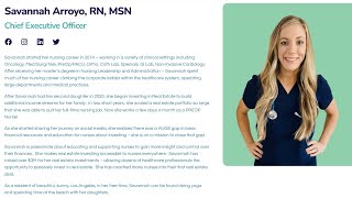 Your Prescription for Financial Health, LIVE, with Savannah Arroyo of Networth Nurse & InvestHealth