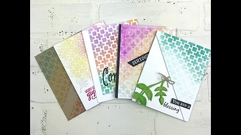 Stenciled Backgrounds and Catherine Pooler Inks:  Stamp of Approval Perfect Reason Collection