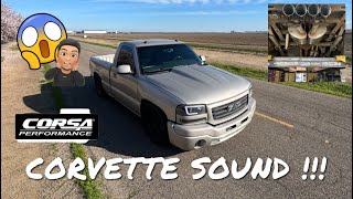 HOW TO MAKE YOUR LS SIERRA/SILVERADO SOUND LIKE A CORVETTE CORSA EXTREME EDITION !!!!