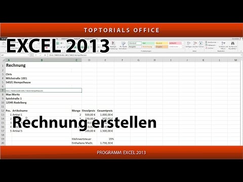 Video: Wie erstellt man eine Rechnung in einer Tabellenkalkulation?