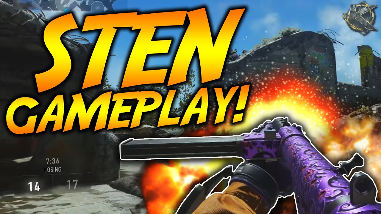 NEW STEN SMG WEAPON GAMEPLAY! NEW RARE "STEN" DLC GUN! (COD AW DLC GUN GAMEPLAY)