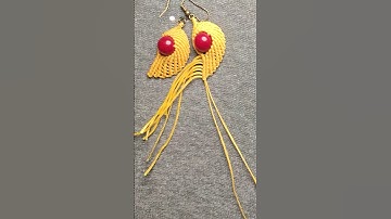 Easy macrame earrings#diy#crafts#tutorial#handmade