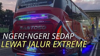 BUS SANTOSO LEWAT JALUR EXTREME❗️SI MBAH UDAH BIASA