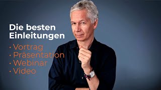 Einleitung für Präsentation, Vortrag, Webinar, Video