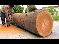 Woodworking Large Extremely Dangerous | Giant Woodturning |Skills Working Dangerous Giant Wood Lathe