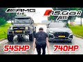 Mercedes G63 AMG 6x6 vs Audi RSQ8-R ABT - DRAG RACE