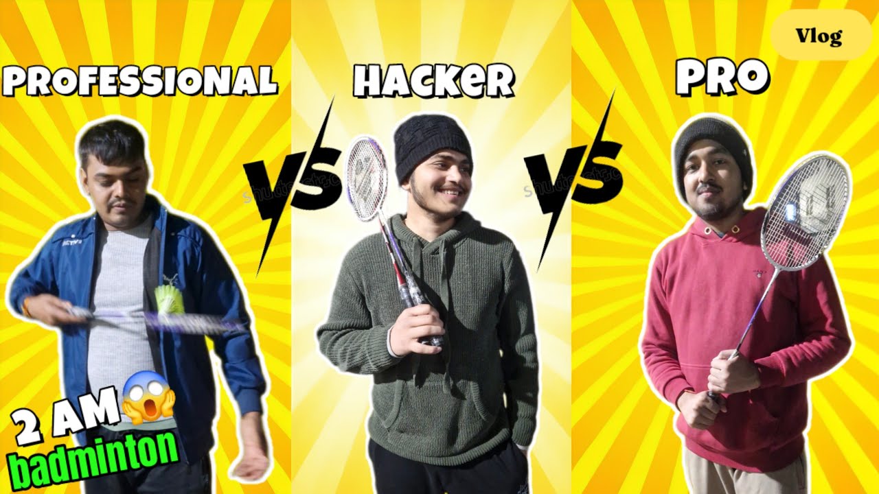 Three Friends Badminton Battle at 2 AM Night 😱 | 