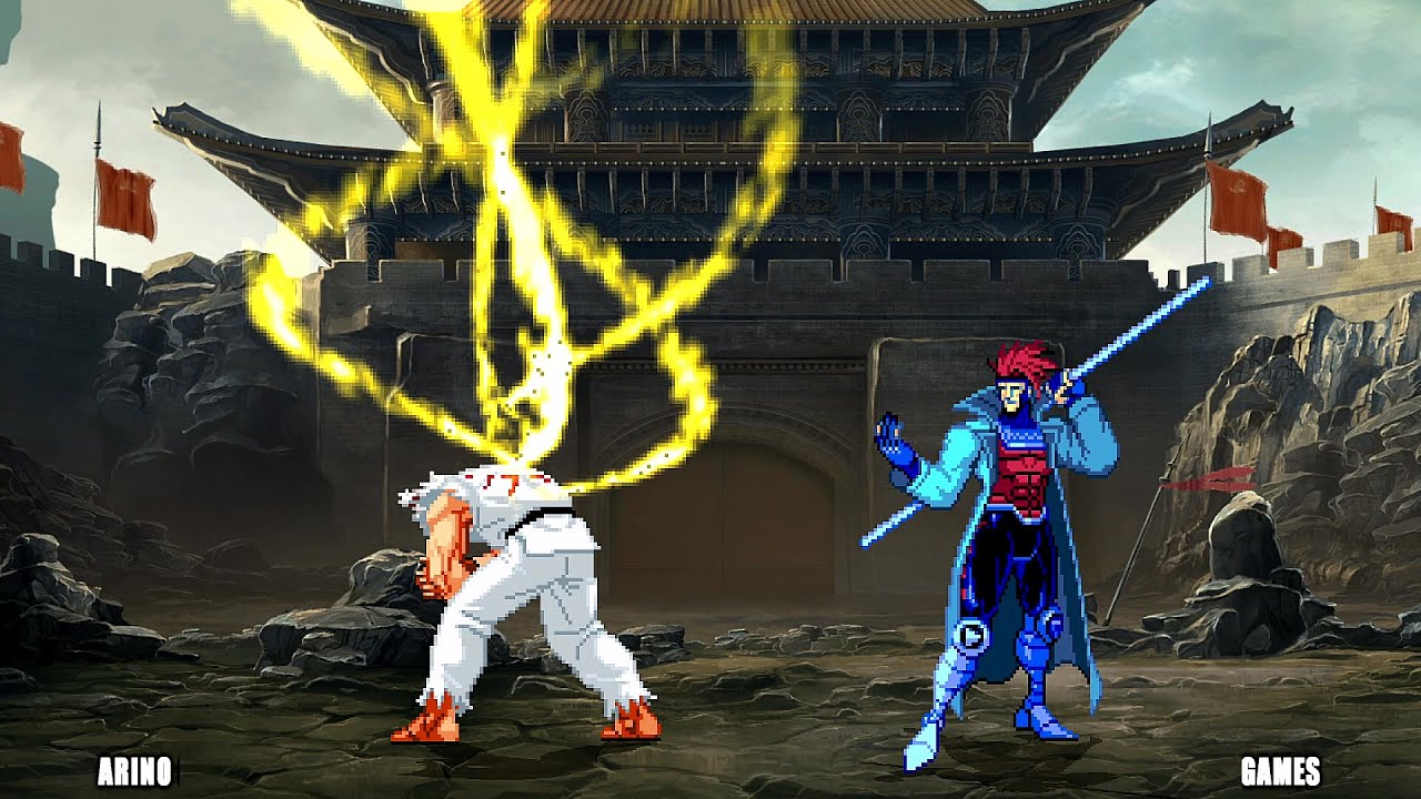 SHIN AKUMA VS GAMBIT! GAMBIT USED AN ACE... SHIN AKUMA USED SHUN GOKU SATSU!