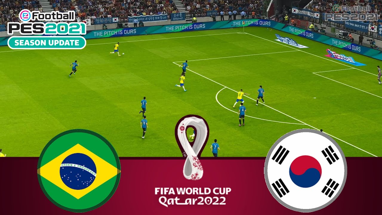 Brazil vs South Korea LIVE | FIFA World Cup Qatar 2022 | Watch Along & PES 21 Gameplay