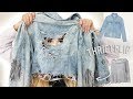 DENIM JACKET THRIFT FLIP.. transforming thrifted clothes!! Ep#2