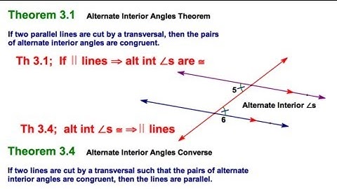 3.2,3 Theorems for parallel lines & transversals