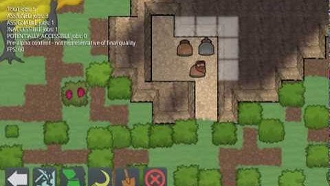 King under the Mountain Game Dev - First pass of mining