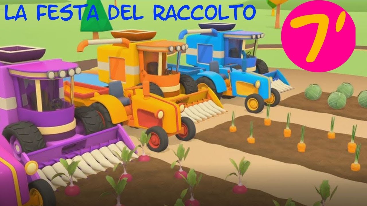 La Festa Del Raccolto Con Leo E I Suoi Amici Trattori Compilation Per Bambini Youtube