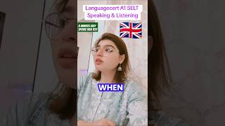 A1 Speaking & Listening||Spouse Visa|| 8 mins Test||LanguageCert International ESOL SELT A1#uk #a1 screenshot 2