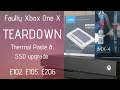 Faulty Xbox one X teardown thermal paste replacement SSD upgrade E102 E105 E206 E101, will it work?!