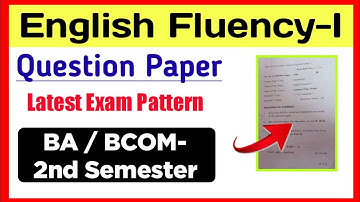 English Fluency-I Question Paper Second Semester DU SOL Ncweb | English Fluency BA / Bcom 2nd Sem