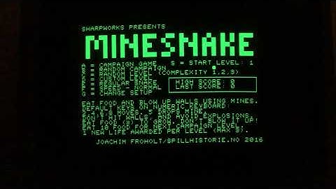 [Homebrew] "Minesnake" for the Sharp MZ-80A (SPW001)