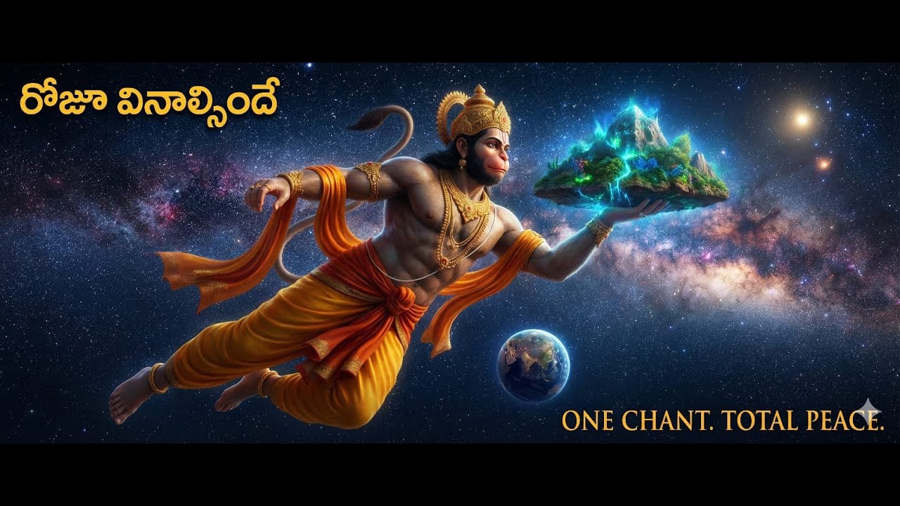 రోజూ వినాల్సిన హనుమాన్ చాలీసా | Telugu Hanuman Chalisa for Peace & Courage