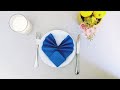 How to fold a  napkin into a heart/EASY and Fast