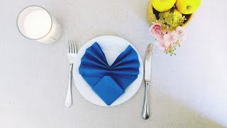 How to fold a  napkin into a heart/EASY and Fast