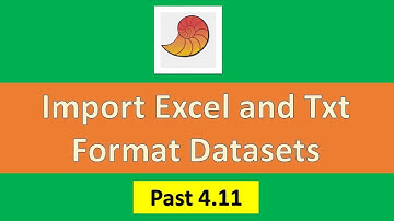 How to Import Excel and Txt Format Datasets | Past 4.11 | Past Tutorials