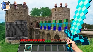 Minecraft in Real Life POV - ZOMBIE vs VILLAGER CASTLE in Realistic Minecraft 創世神第一人稱真人版